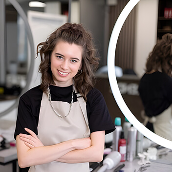 Foto de uma cabelereira