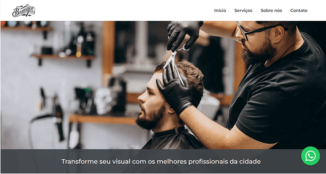 Preview da página de reservas/site em um laptop